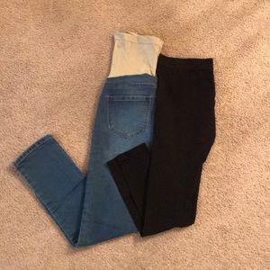 Maternity Jeans (S) & Maternity Leggings (OS)